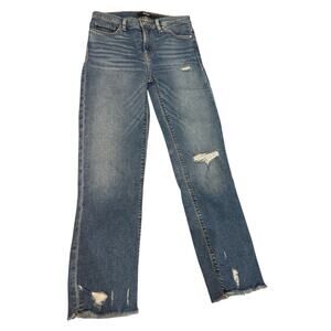 Hudson Jeans Size 27 Distressed Raw Hem Medium Wash